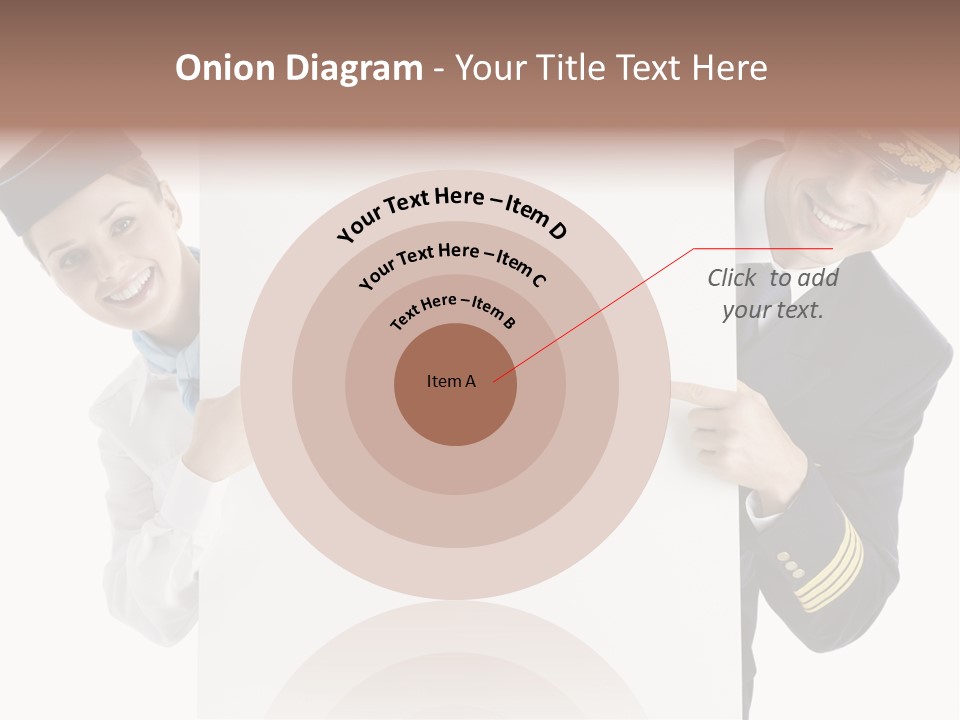 Flying Male Employees PowerPoint Template