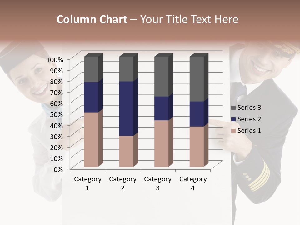 Flying Male Employees PowerPoint Template