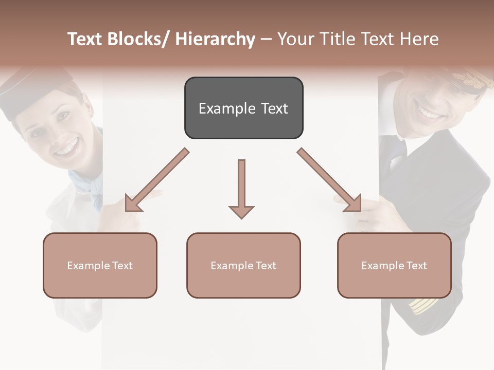 Flying Male Employees PowerPoint Template