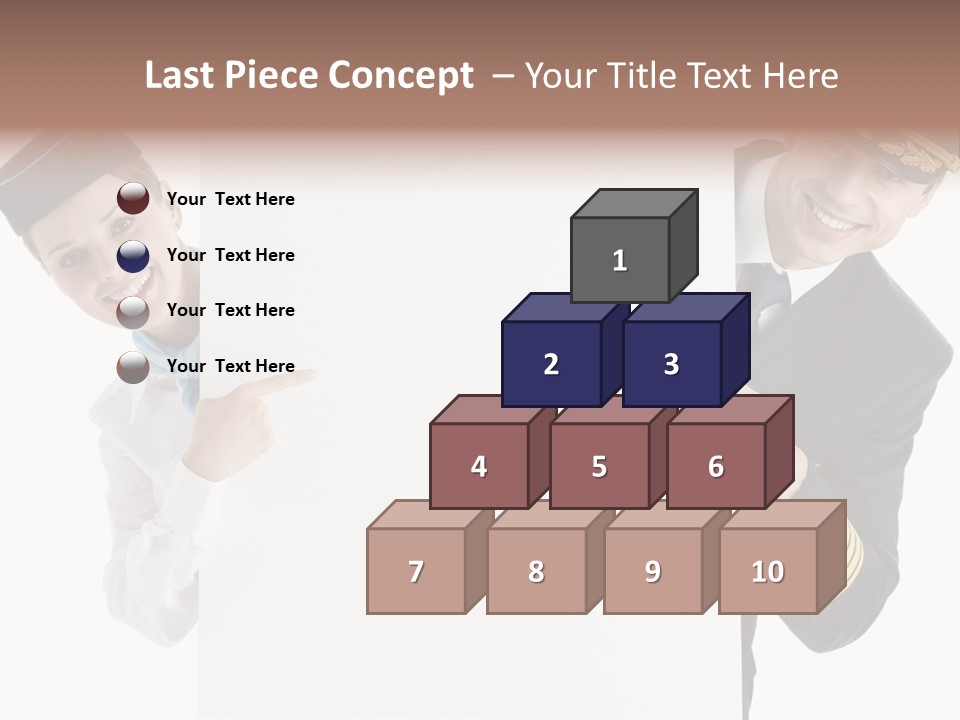 Flying Male Employees PowerPoint Template