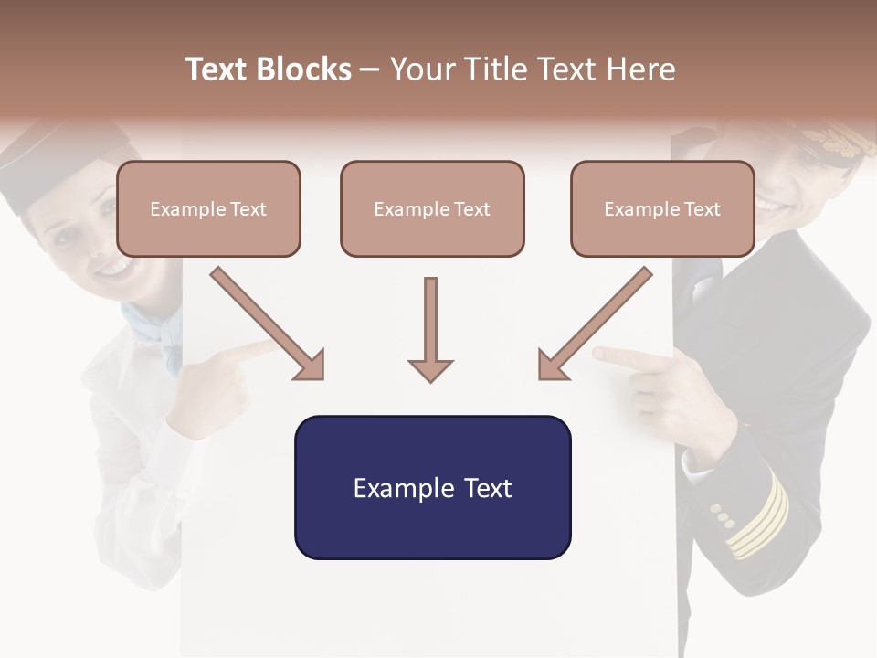 Flying Male Employees PowerPoint Template