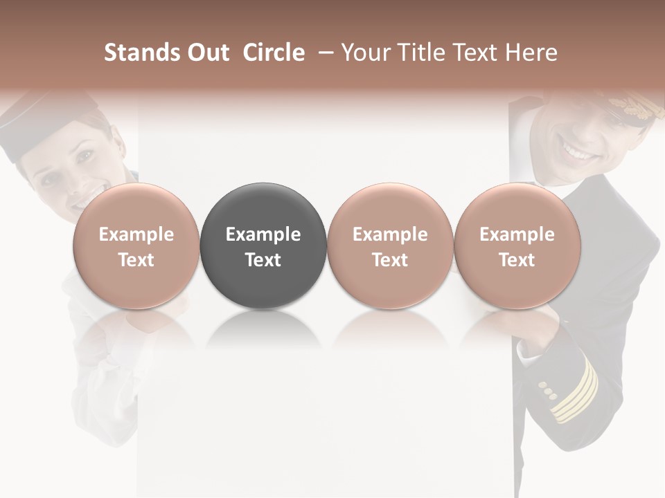 Flying Male Employees PowerPoint Template