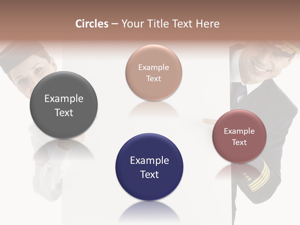 Flying Male Employees PowerPoint Template