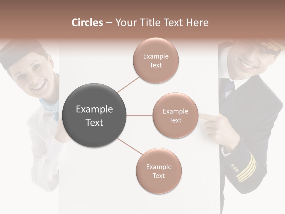 Flying Male Employees PowerPoint Template