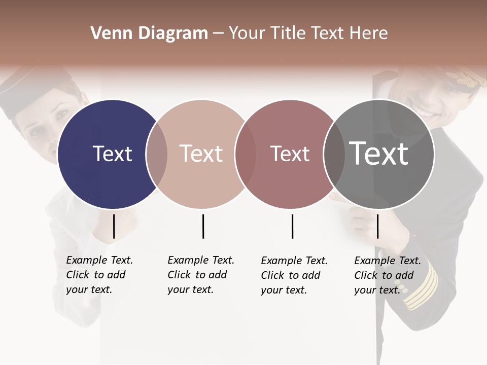 Flying Male Employees PowerPoint Template