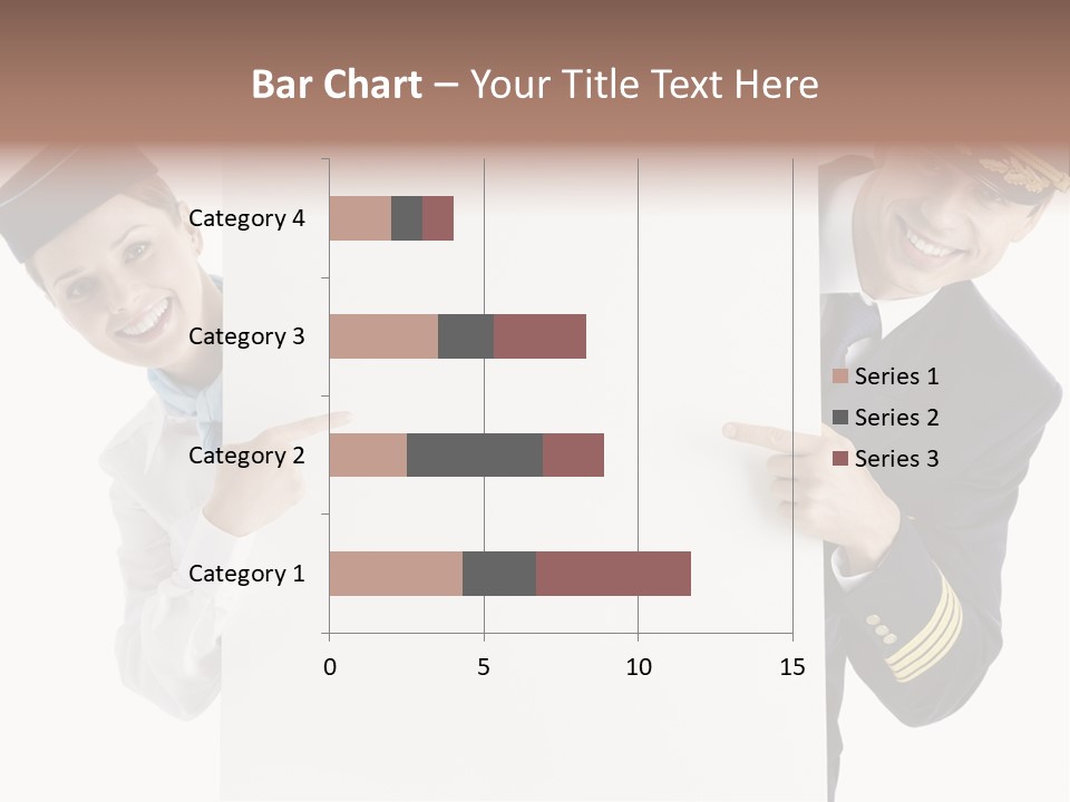 Flying Male Employees PowerPoint Template