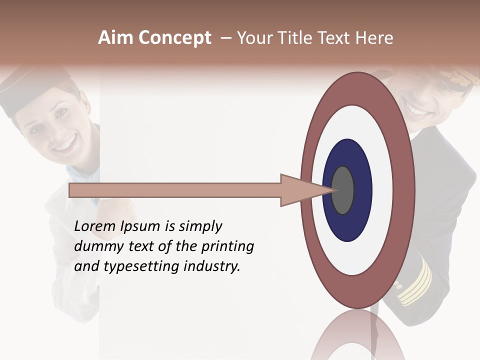 Flying Male Employees PowerPoint Template