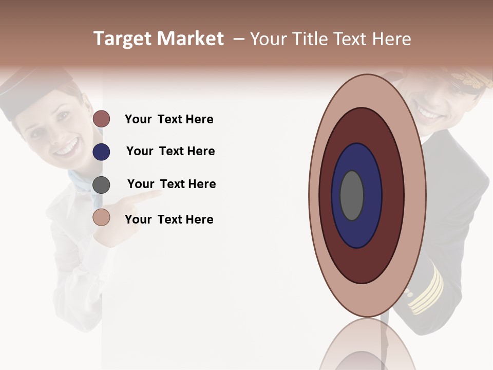 Flying Male Employees PowerPoint Template