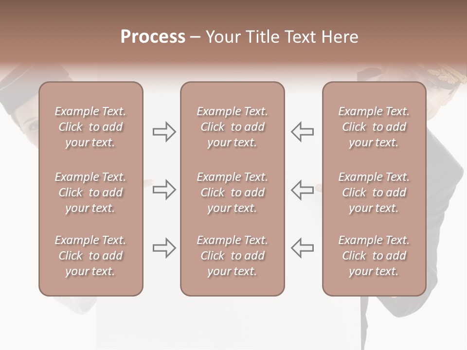 Flying Male Employees PowerPoint Template