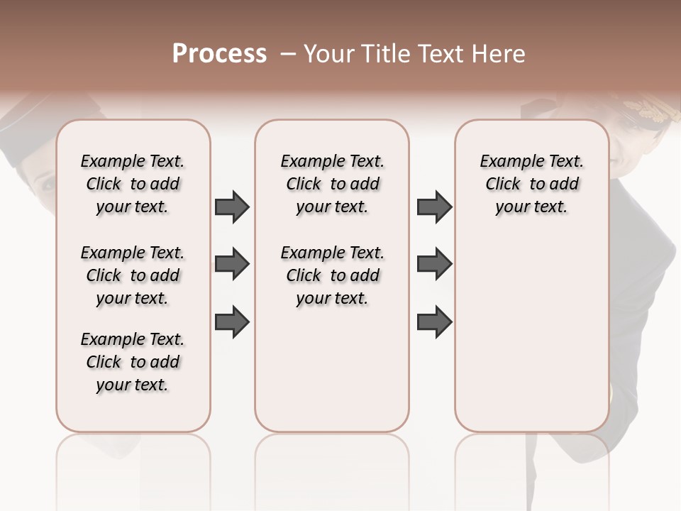 Flying Male Employees PowerPoint Template