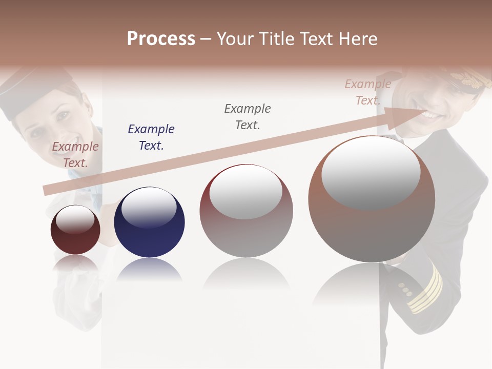 Flying Male Employees PowerPoint Template