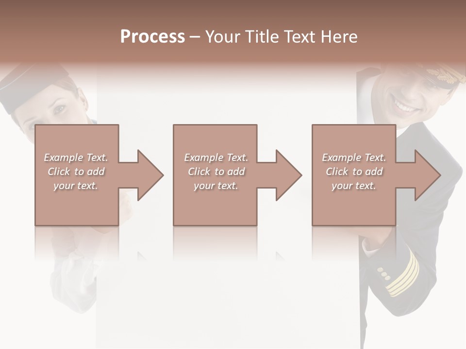 Flying Male Employees PowerPoint Template