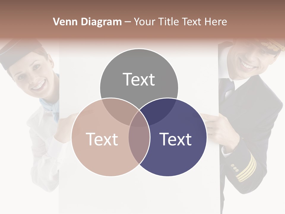 Flying Male Employees PowerPoint Template