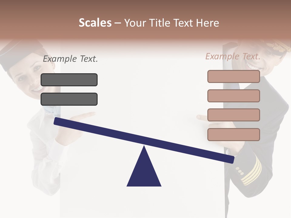 Flying Male Employees PowerPoint Template