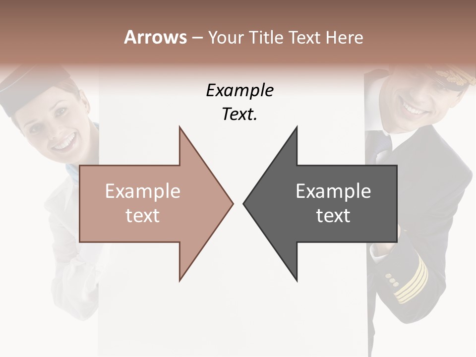 Flying Male Employees PowerPoint Template