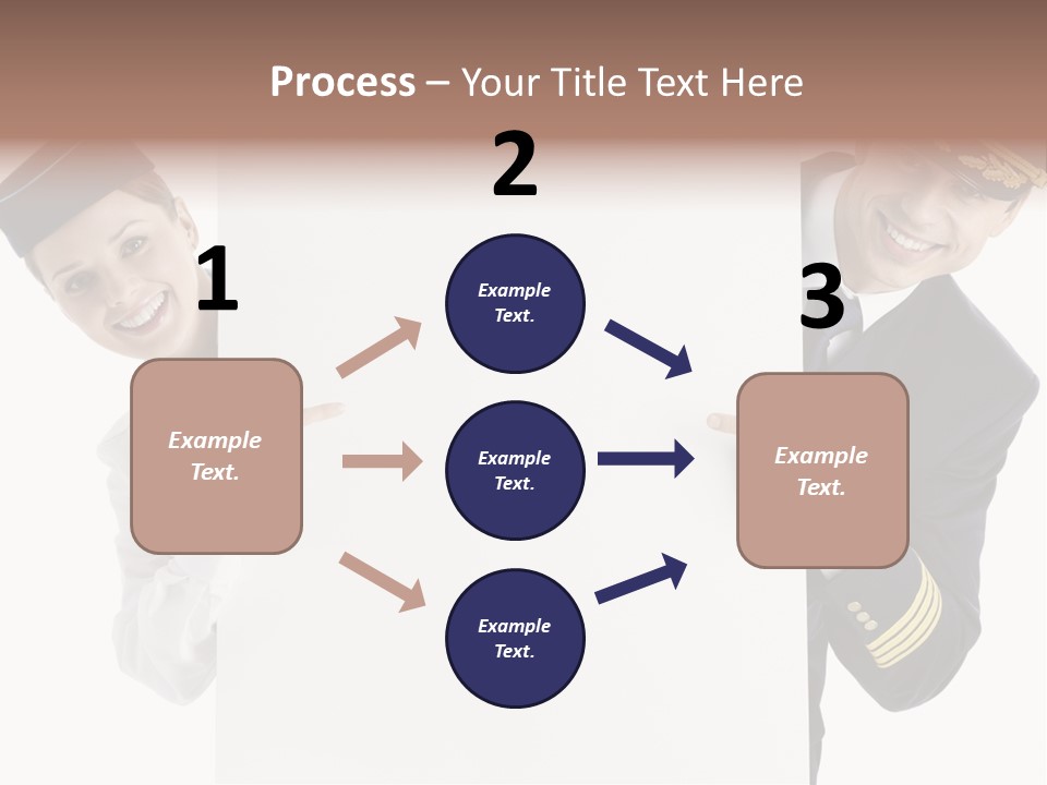 Flying Male Employees PowerPoint Template