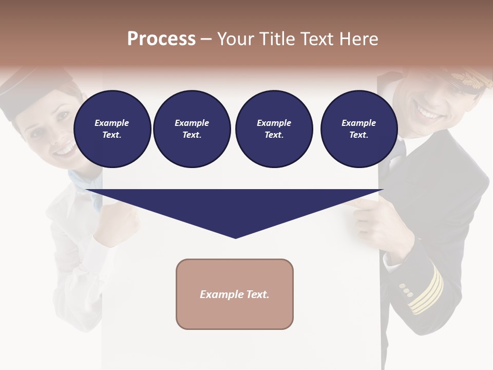 Flying Male Employees PowerPoint Template