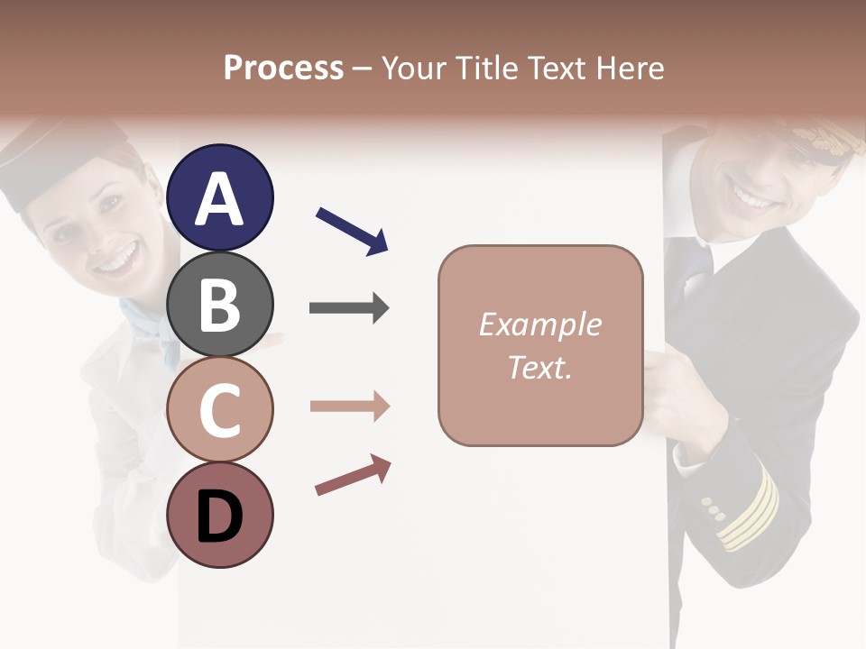 Flying Male Employees PowerPoint Template