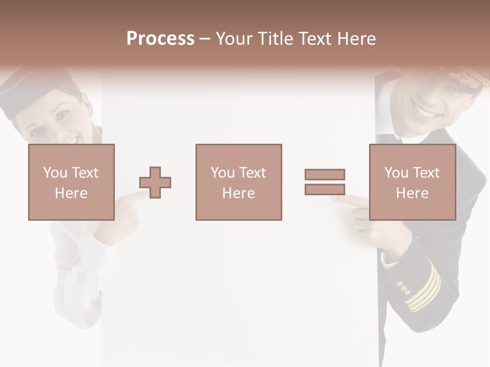 Flying Male Employees PowerPoint Template