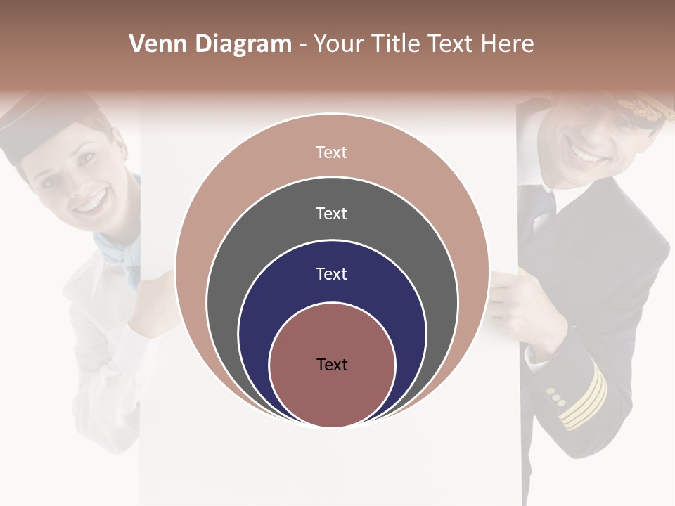 Flying Male Employees PowerPoint Template