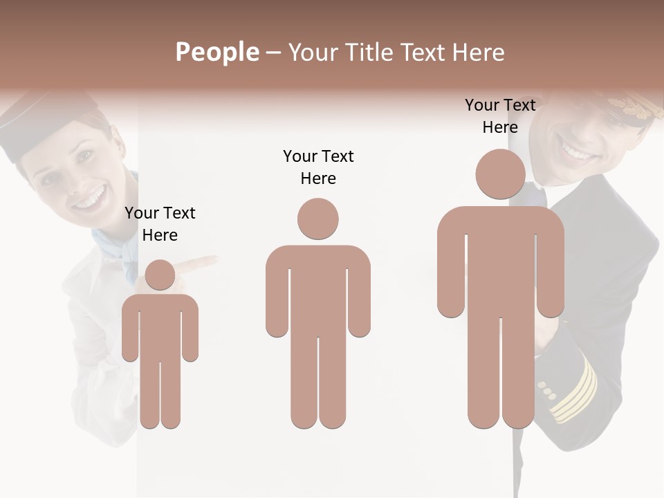 Flying Male Employees PowerPoint Template