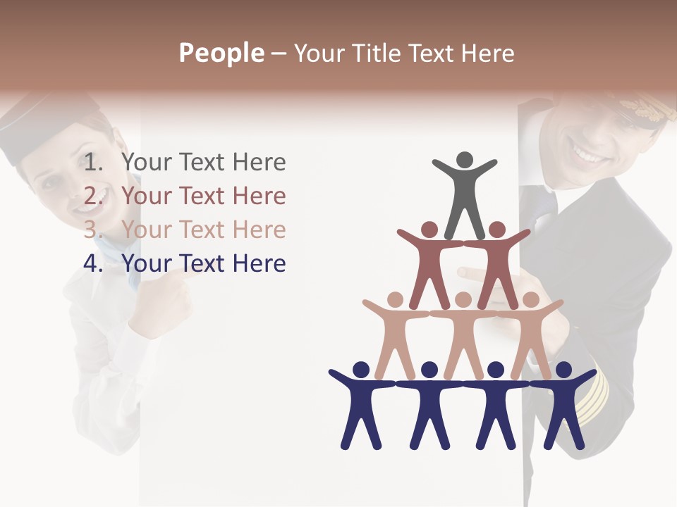 Flying Male Employees PowerPoint Template