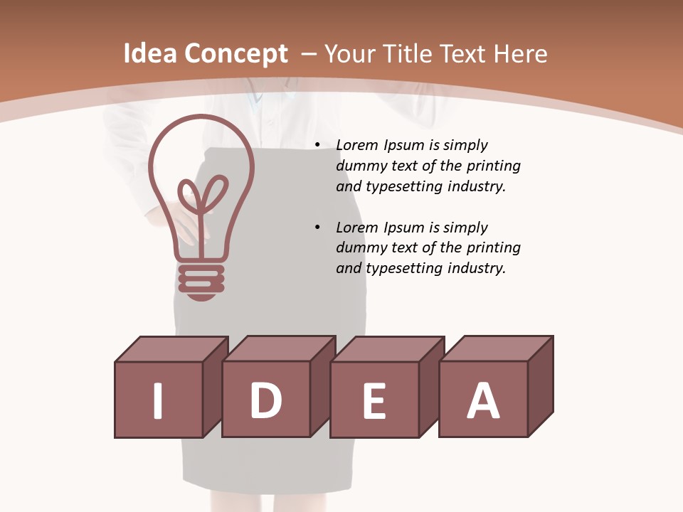 Forage Cap Happiness Woman PowerPoint Template