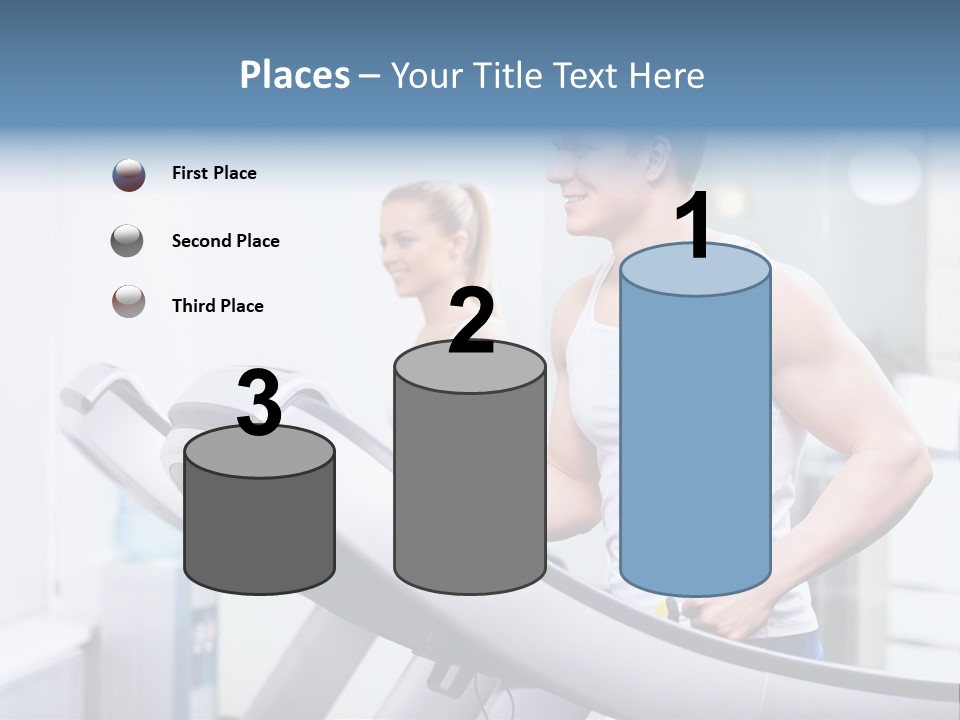 Smiling Male Walking PowerPoint Template