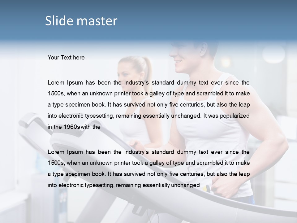 Smiling Male Walking PowerPoint Template