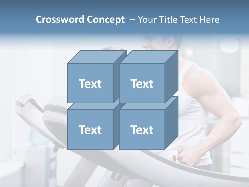 Smiling Male Walking PowerPoint Template