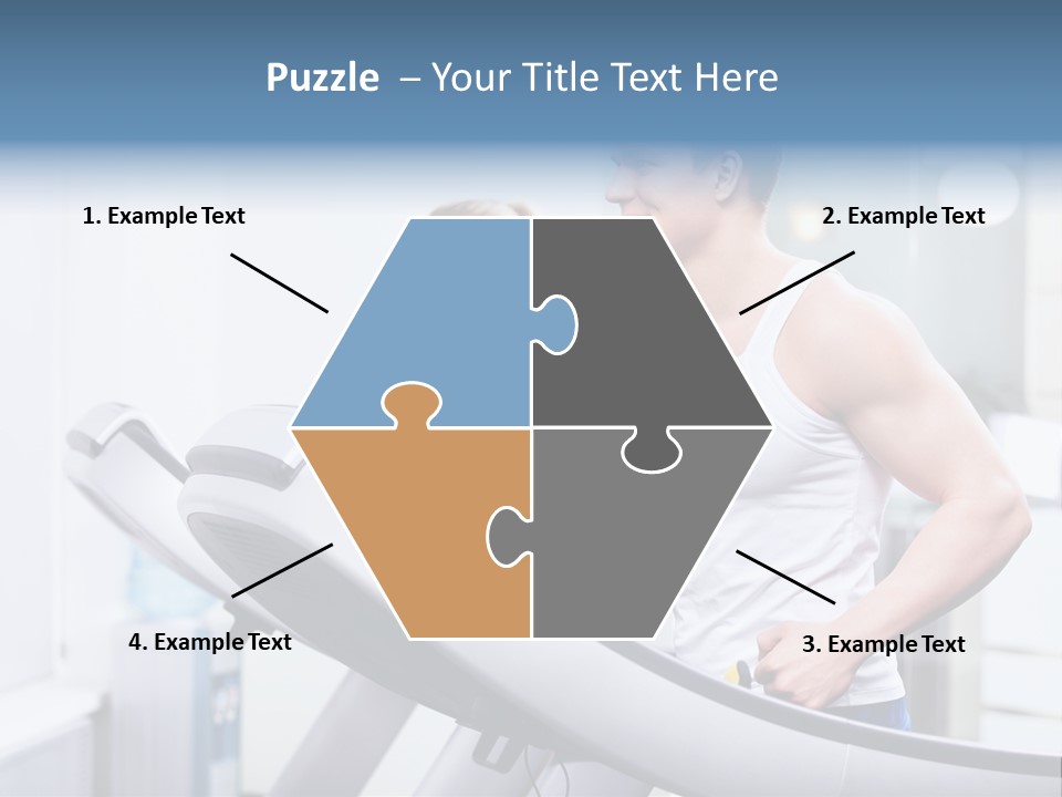 Smiling Male Walking PowerPoint Template