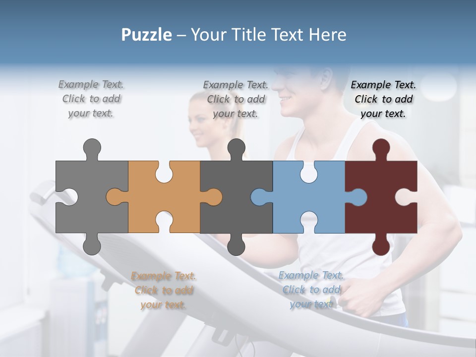 Smiling Male Walking PowerPoint Template