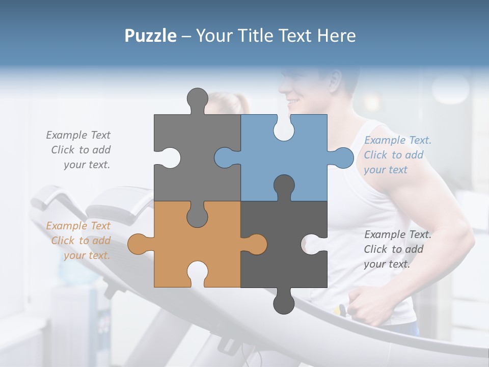 Smiling Male Walking PowerPoint Template