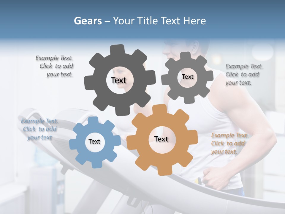 Smiling Male Walking PowerPoint Template