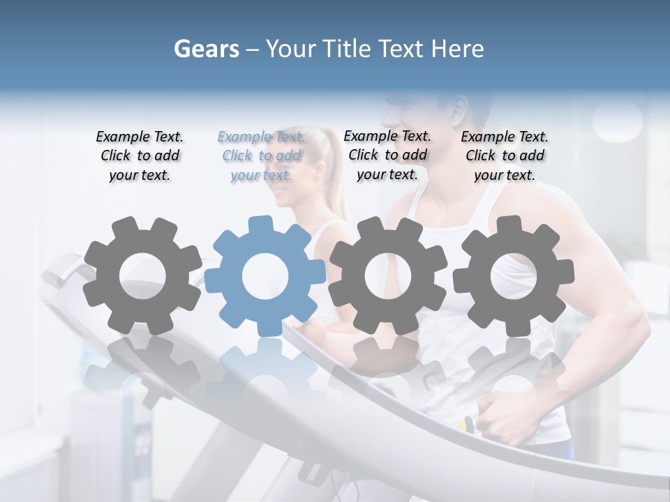 Smiling Male Walking PowerPoint Template