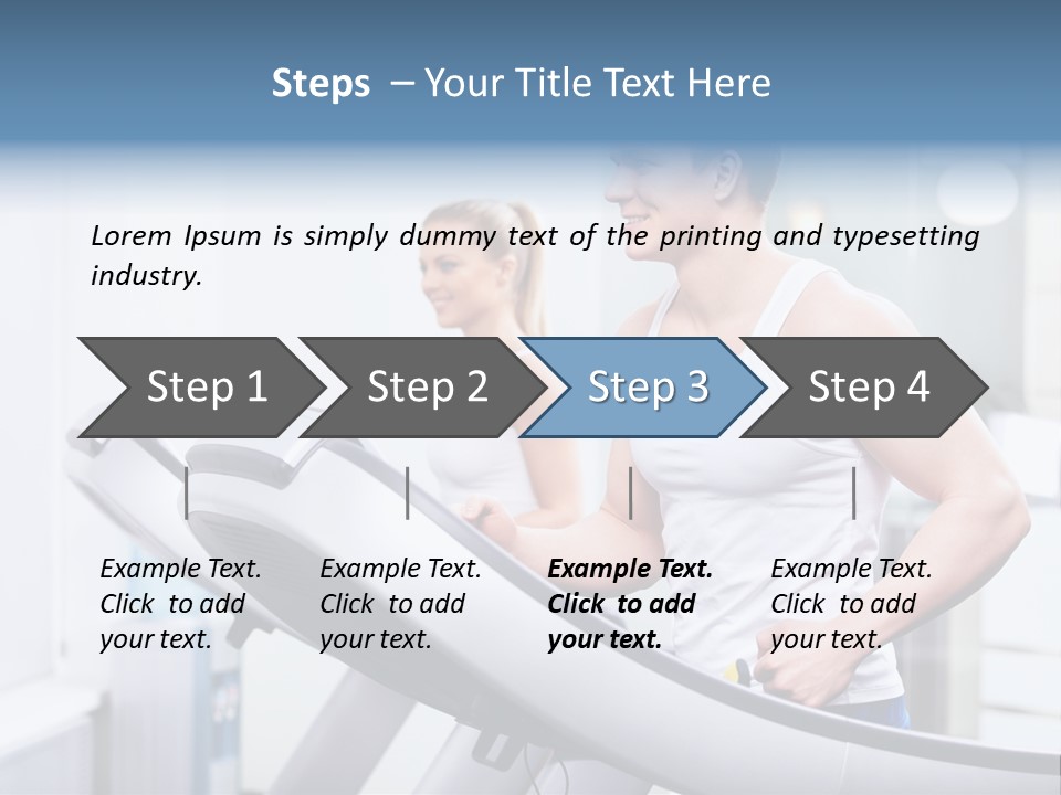 Smiling Male Walking PowerPoint Template
