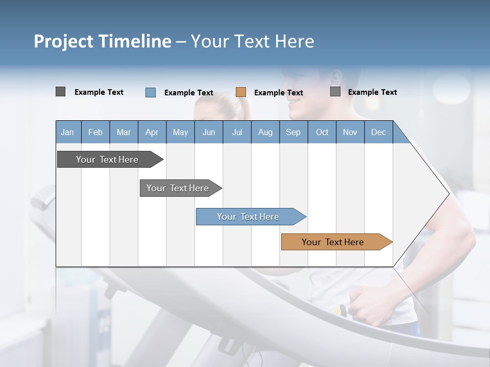 Smiling Male Walking PowerPoint Template