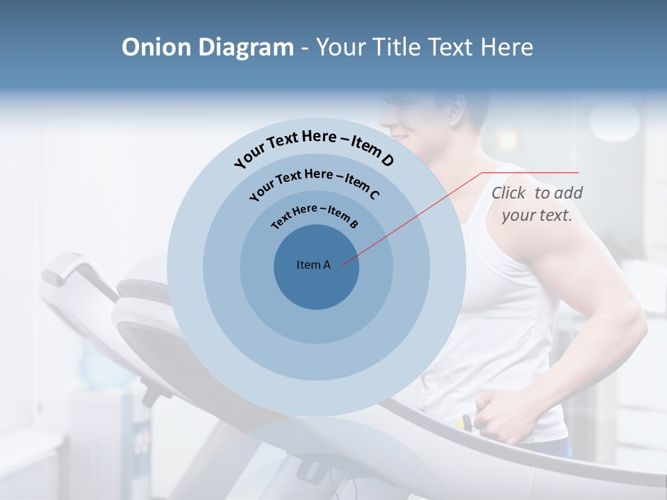 Smiling Male Walking PowerPoint Template