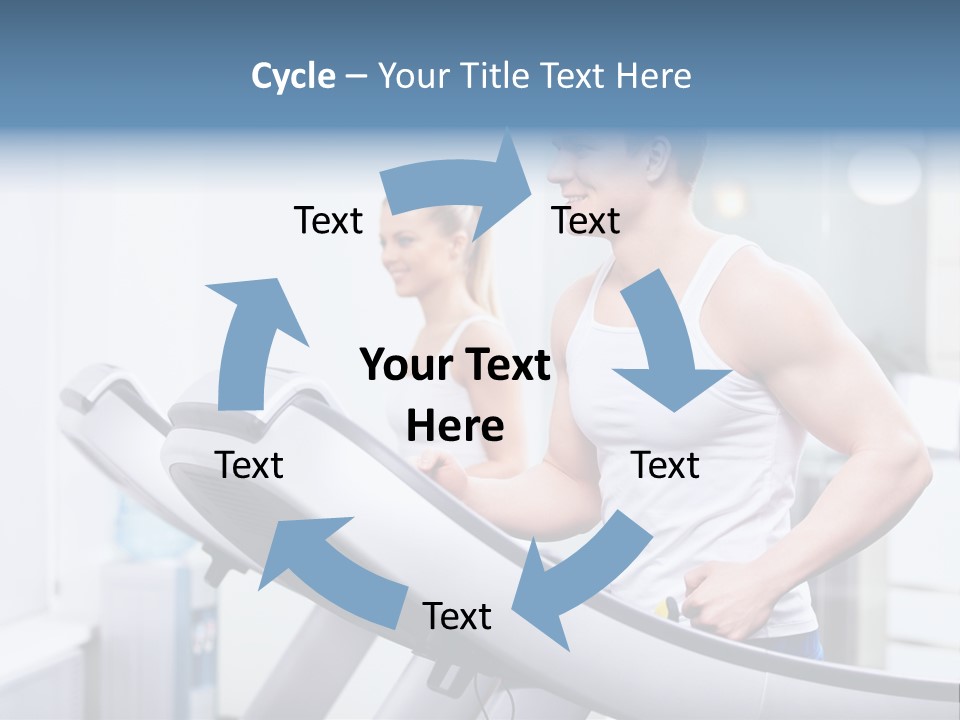 Smiling Male Walking PowerPoint Template