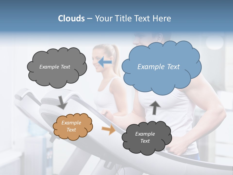 Smiling Male Walking PowerPoint Template