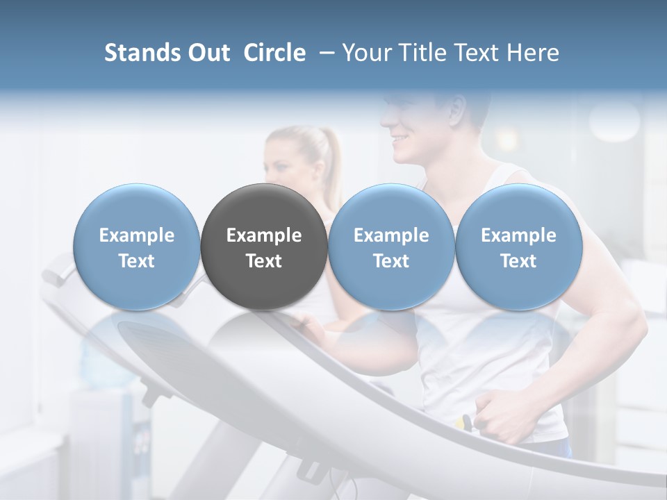 Smiling Male Walking PowerPoint Template