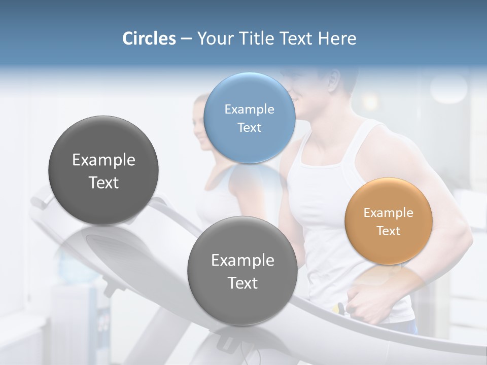 Smiling Male Walking PowerPoint Template