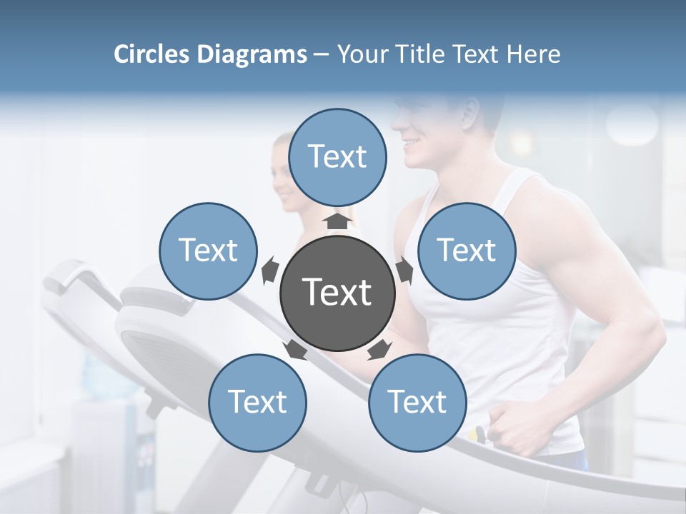 Smiling Male Walking PowerPoint Template