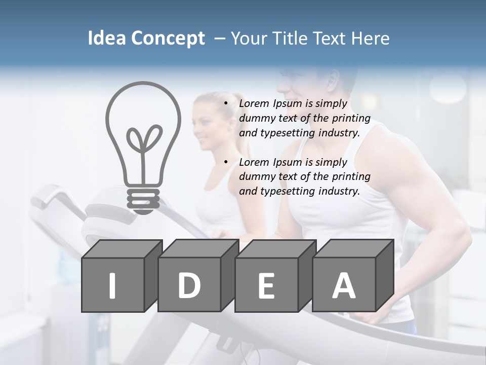 Smiling Male Walking PowerPoint Template