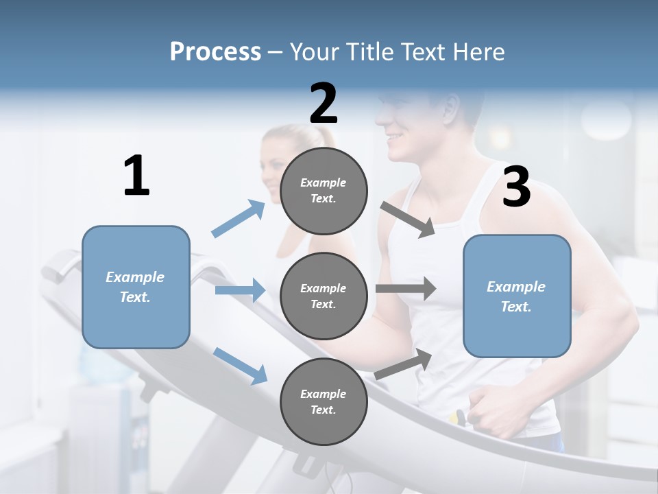 Smiling Male Walking PowerPoint Template
