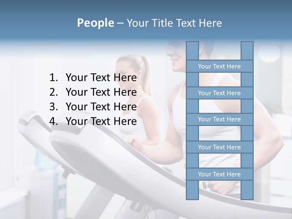 Smiling Male Walking PowerPoint Template