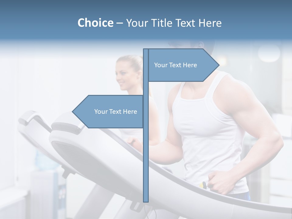 Smiling Male Walking PowerPoint Template