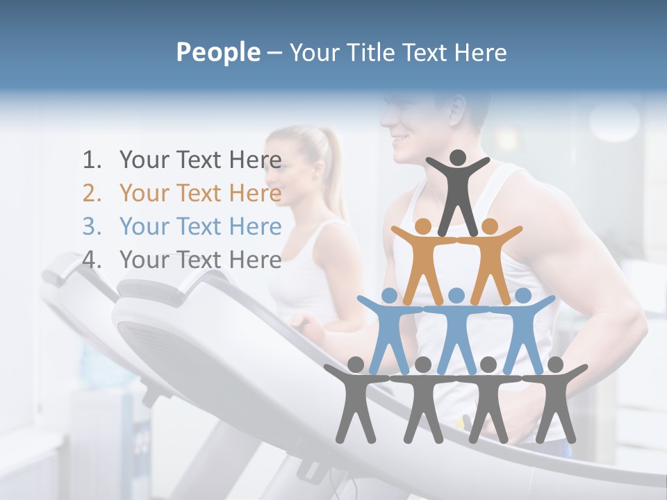 Smiling Male Walking PowerPoint Template