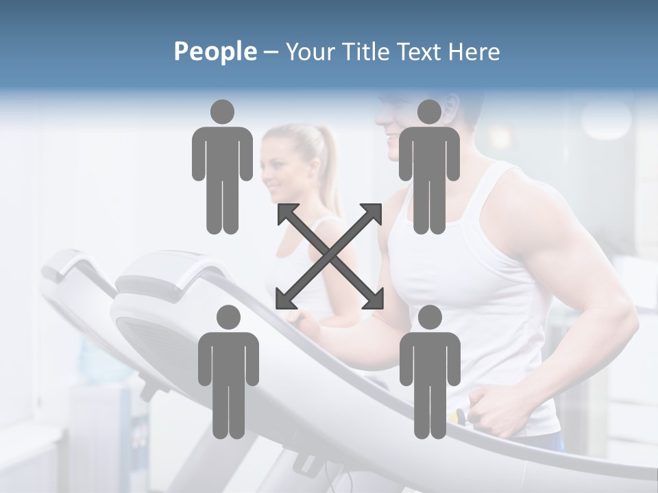 Smiling Male Walking PowerPoint Template