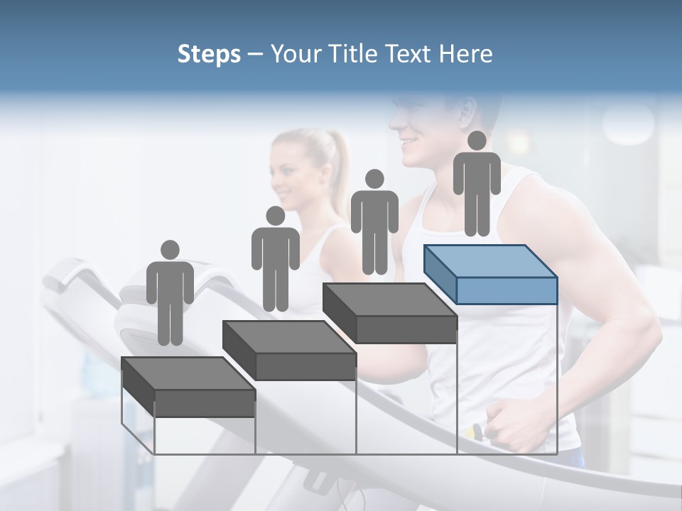 Smiling Male Walking PowerPoint Template